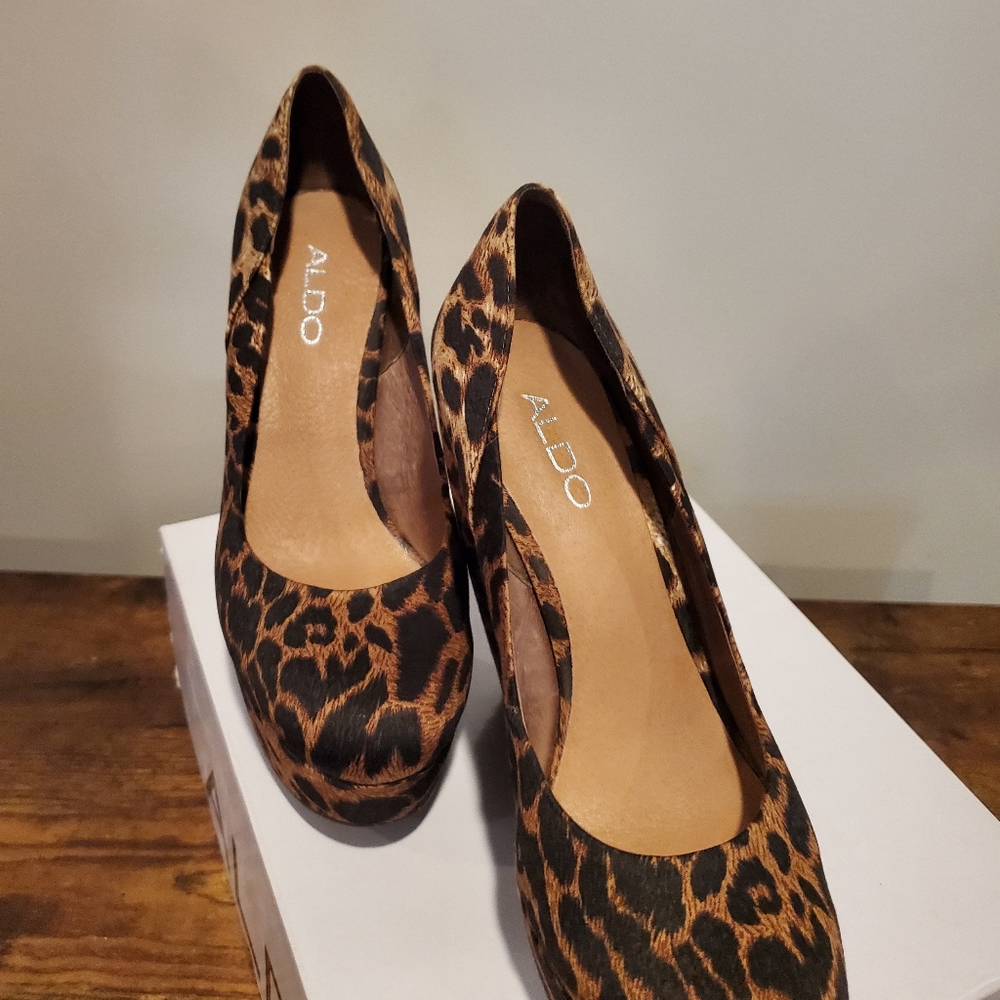 OMG!!! ALDO WEDGE/PLATFORM LEOPARD - Picture 4 of 5